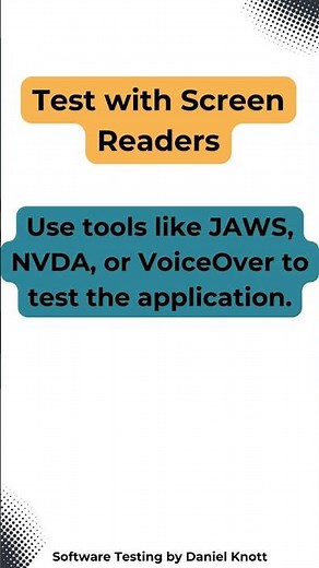 Test with Screen Readers #accessibility #AccessibilityTesting