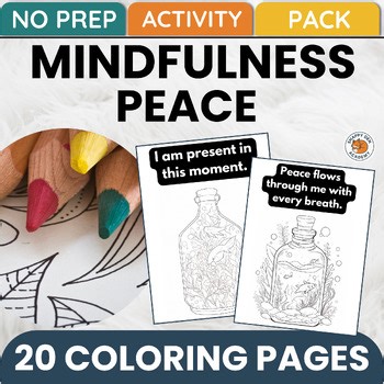 Mindfulness Inner Peace Positive Affirmations Coloring Pages Positive Self Talk