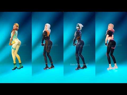 Fortnite Just A Girl Emote With Hot Sweaty Girl Skins Thicc 🍑😜😍 Who Won ?