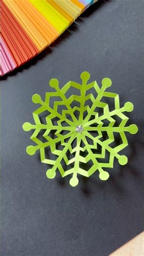 Easy Paper Snowflake Craft ✂️ | DIY Beautiful Paper Cutting Design ❄️