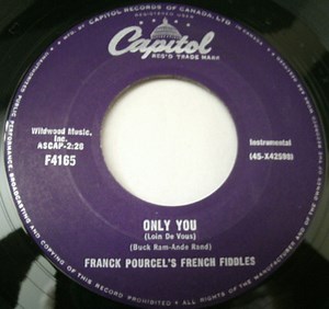 Franck Pourcel's French Fiddles - Only You (Loin De Vous) / Rainy Night In Paris