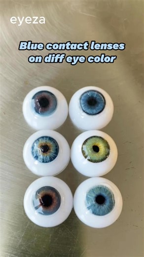 977K views · 1.8K reactions | The highly requested blue lens special is here! ✨ Blue contact lenses on different eye colors—let's go! ️ #eyezalens #Eyeza #contactslenses | Eyeza Lenses | Facebook