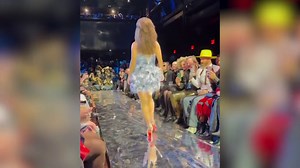 Teresa Giudice's daughters Gia, Melania and Audriana model on the runway during NYFW