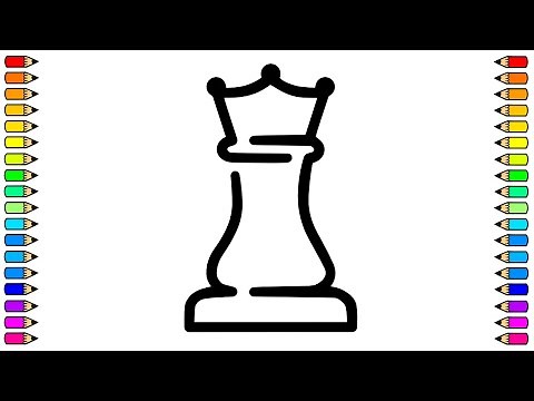 Cómo dibujar una REINA DE AJEDREZ / Dibujamos REINA DE AJEDREZ paso a paso / Dibujos para niños