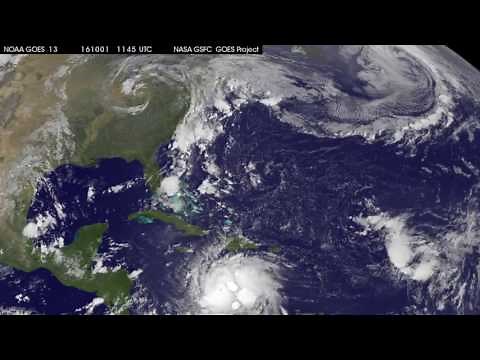 Satellite Movie Shows Major Hurricane Matthew Affecting Hispaniola