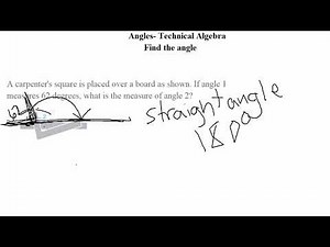 Find the Angle Carpenters Square Example Technical Algebra