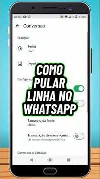 Como DAR ENTER no WhatsApp e PULAR PARA LINHA DEBAIXO #whatsapp #como #tutoriais #dicas #truques