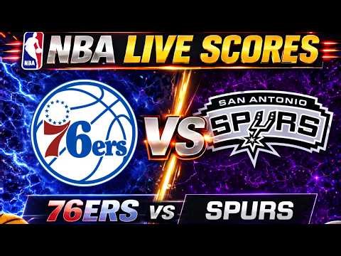 🔴 76ERS vs SPURS | NBA LIVE Scoreboard & Gamecast