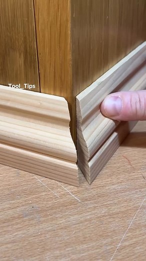 Cypress Building solution on Instagram: "Easy method to cut corner profile like moulding and skirtings. #moulding #mouldings #skirting #skirtings #easy #method #helpful #techniques #new #interior #interiordesign #wallpanelling #learning"