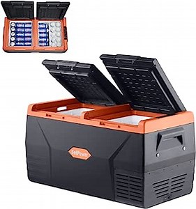 Setpower 79.3 Quart(75 Liter) Dual Zone 12 Volt Refrigerator, Independent Temp Control Fast Cooling from 50℉ to 0℉, DC 12/24V For Car, AC 110/240V For Household, Portable Fridge/Freezer for Outdoor