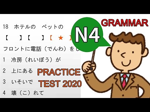 JLPT N4 GRAMMAR PRACTICE TEST 2020 ＃1 もんだい1、2、3