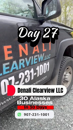 Day 27: Denali Clearview LLC with owner Courtney Woods PERFECT WINDOW CLEANING JOB! #alaska #cleaning | Hardaway Learning