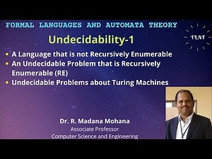 Formal Languages & Automata Theory|Lect-47.Undecidable Problems-Recursive Languages & Turing Machine