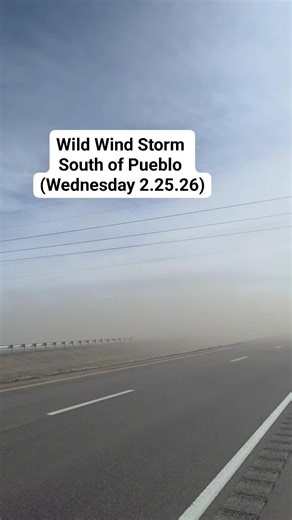 A wicked wind storm kicked up just south of Pueblo this afternoon. I had no choice but to pull over. Visibility at times was close to zero. Only after things got better, was I able to get this footage.