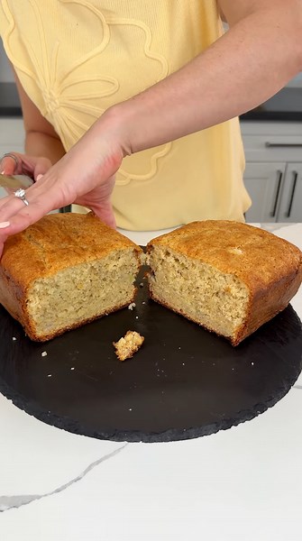 Banana bread made easy with cake mix