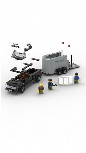 LEGO FORD F-150 SUPERCREW PLATINUM with Trailer MOC