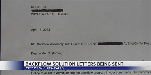 City of WF hires third-party for backflow testing