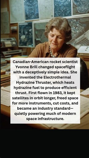 Women In World History on Instagram: "Canadian-American rocket scientist Yvonne Brill invented the highly efficient Electrothermal Hydrazine Thruster (EHT). #STEM #womeninscience #fyp #herstory #DidYouKnow"
