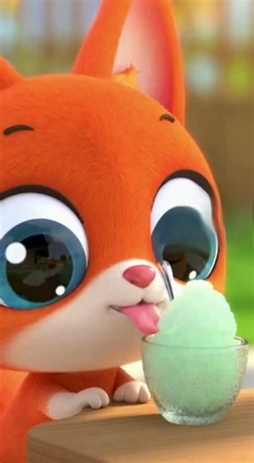 Little Tail Tries Ice Cream for the First Time… So Cold 😂🍧🦊 #cute #funny #animals