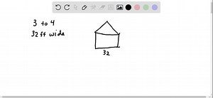 SOLVED: The “rise to run” ratio of the roof of a house determines the steepness of the roof. The rise to run ratio of the roof in the figure is 3 to 4. Determine the maximum height in the attic of the house if the house is 32 feet wide. | Numerade