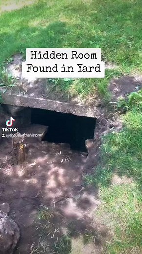 Hidden Root Cellar found in the backyard. #hiddenroom #hiddenrooms #secretroom #secretrooms #hiddencellar #hidden #forgotten | A House with History