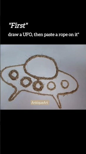 I made a UFO using foil and rope 👽😳 #shorts #UFO #DIY #Alien #Craft #Viral #Art