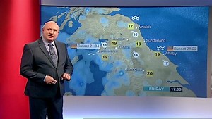 Looks like an unsettled weekend on the way. Latest forecast at bbc.co.uk/weather and on the BBC Weather App. In the meantime, here's how it's shaping up for tomorrow... | BBC North East