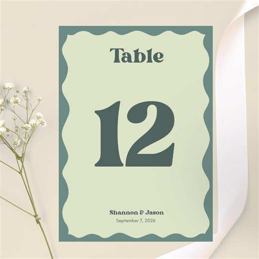 Wedding Table Numbers Customizable Table Cards Wedding Reception Decor Colorful Wedding Signage Fun Table Numbers Retro - Etsy