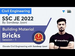 Building Materials | Bricks | SSC JE 2022 | Civil Engineering | Sandeep Jyani