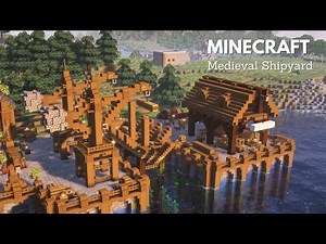 Minecraft: How to build a Medieval Shipyard | Harbor Tutorial