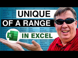 Excel UNIQUE of a Rectangular Range Using new TOCOL Function - Episode 2475