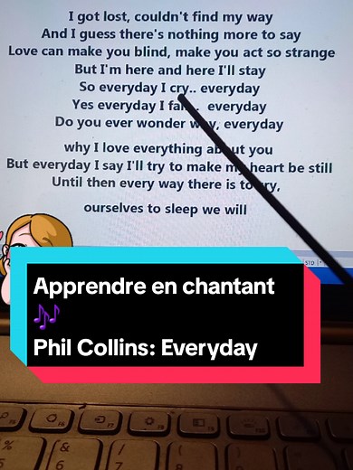 Phil Collins - Everyday lyrics karaoke | Apprendre en chantant