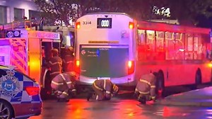 Man dies after being hit by bus near arena