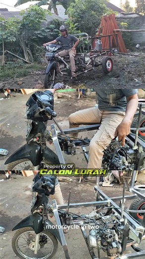 Modifikasi Gerobak Roda Tiga dengan Transmisi Mobil