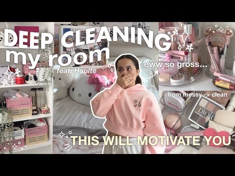 AESTHETIC ROOM MAKEOVER 🎀 deep cleaning & resetting my space (2026)⊹ ࣪ ˖