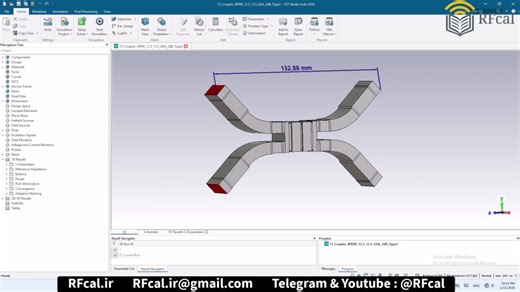 طراحی و شبیه سازی Waveguide Coupler WR90 12.5-15.5 GHz 3dB Type2 در CST شماره 15
