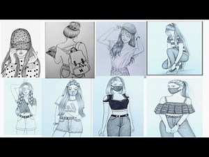 Stylish Girls drawing || beautiful pencil drawings