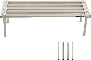 SBDSBD Metal Plant Stand, Rust-proof Aluminum Flower Pot Stand, Plants Display Stands Decoration Racks for Living Room Balconies and Gardens (60 White)