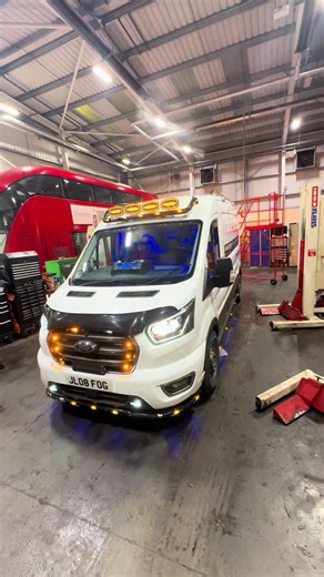 Exploring Ford Transit Vans with Lights and Strobes