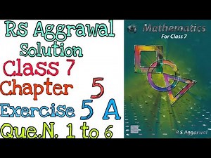 Rs Aggarwal class 7 Exercise 5A Question number 1,2,3,4,5,6 | Exponents | MD Sir
