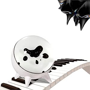 Ferrofluid Sound Visualizer, Dancing Ferrofluid Speaker with Music Rhythm, Theremin, Ferrofluid Display Lamp, Magnet Liquid Toy, Venom Toys, Desktop Gifts for Festivals, Birthday (Gray)