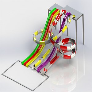 [Hot Item] Hot Water Park Equipment Amusement Park Resort Hotel Fiberglass FRP Kids Pool Water Slide Price