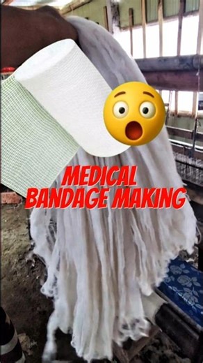 Traditional Medical Bandage Making Process | Old Method of Cotton Bandage Preparation