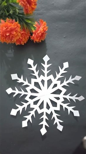 Easy Paper Snowflake | Shorts Part-30 | #snowflakes #diy #craft