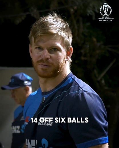 1.6M views · 10K reactions | Glenn Phillips  Mitchell Santner A heated battle between teammates with 14 runs needed off 6 balls  | ICC - International Cricket Council | Facebook