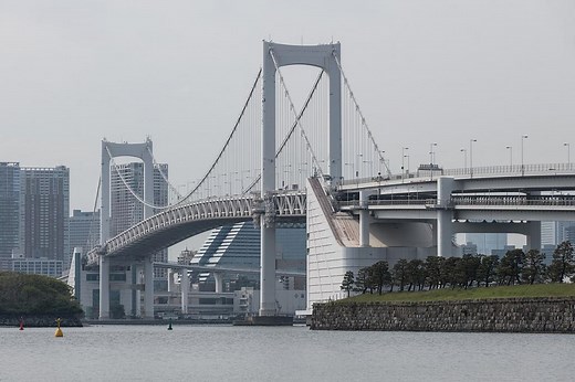 Rainbow Bridge in Tokyo, Japan