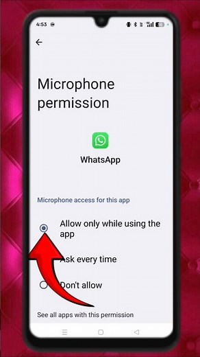 Whatsapp voice permission kaise on kare | Whatsapp mic permission enable setting #shorts #whatsapp