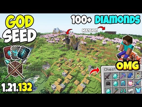🔥Ultimate (God Seed) For Minecraft 1.21 Bedrock & PE | Five Blacksmith Village Seed Bedrock 1.21.132