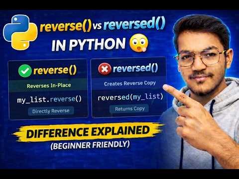 😳 reverse() vs reversed() Python | Don’t Make This Mistake!