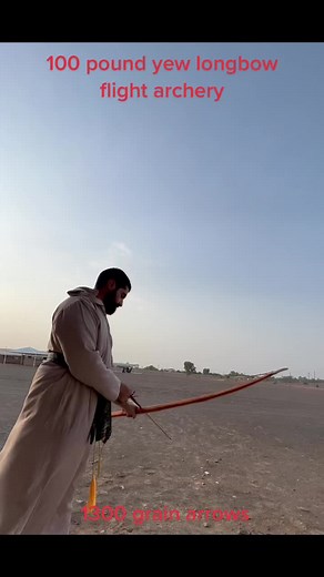 Shooting my 100 pound english longbow I made from yew wood. #archery #medieval #longbow #warbow #craft #carpenter